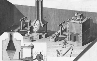 Zinnwerkstatt, graviert von Benard, Robert